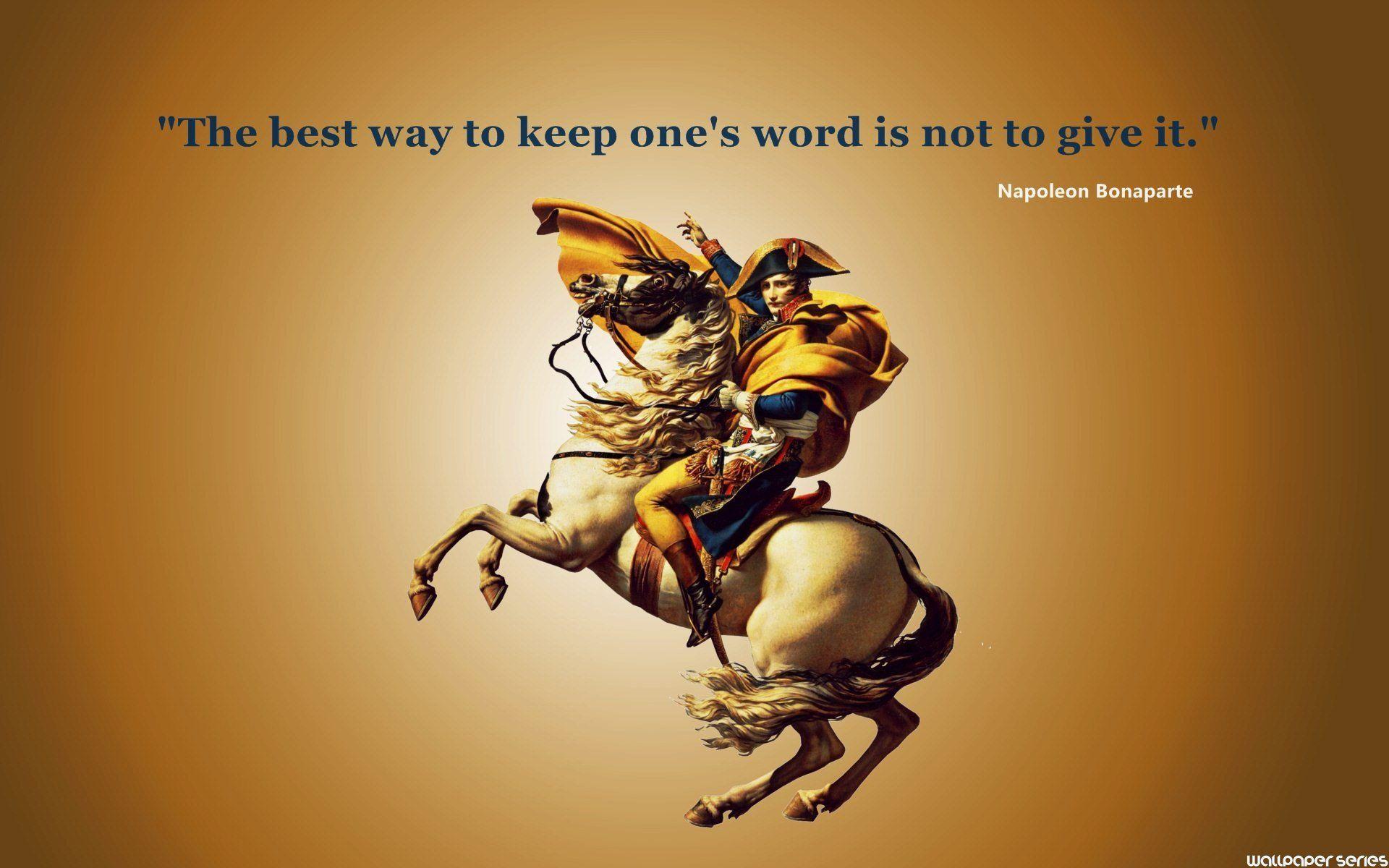 Napoleon Bonaparte Best Way Quotes Wallpapers 10801