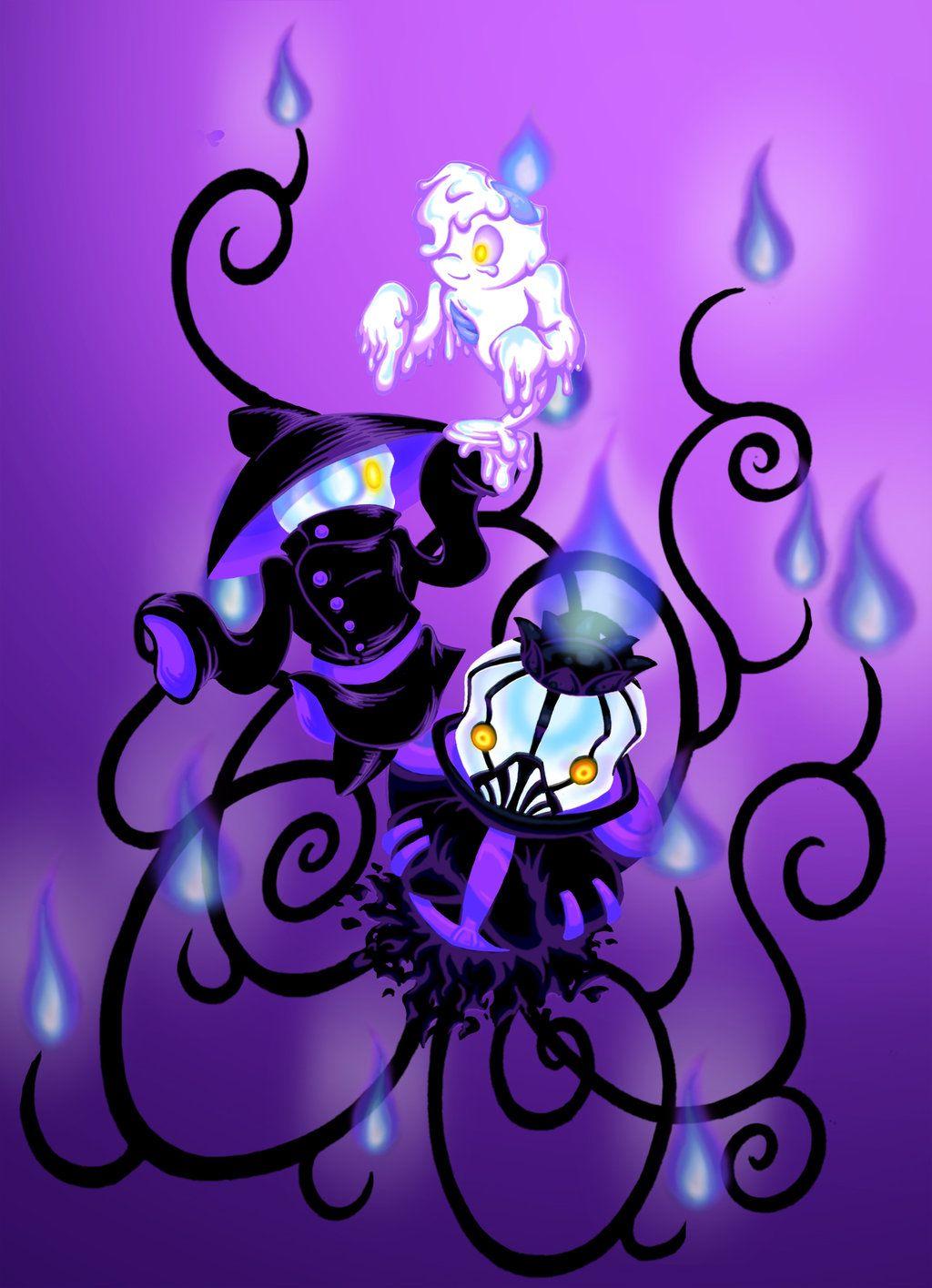 POKEMON gijinka: Litwick, Lampent and Chandelure by Melle