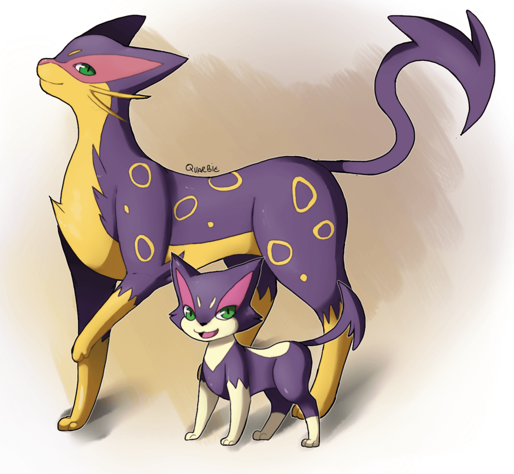 Liepard and Purrloin by Quarbie