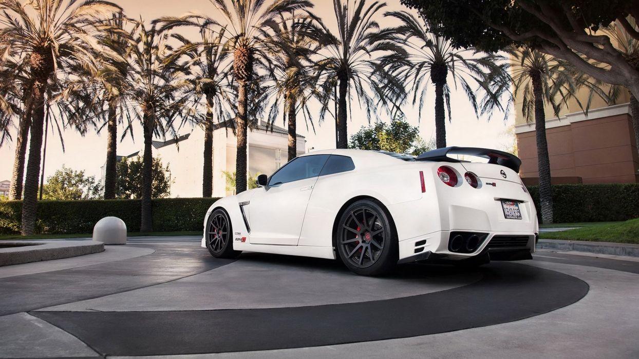 Nissan skyline gtr r35 car white wallpapers