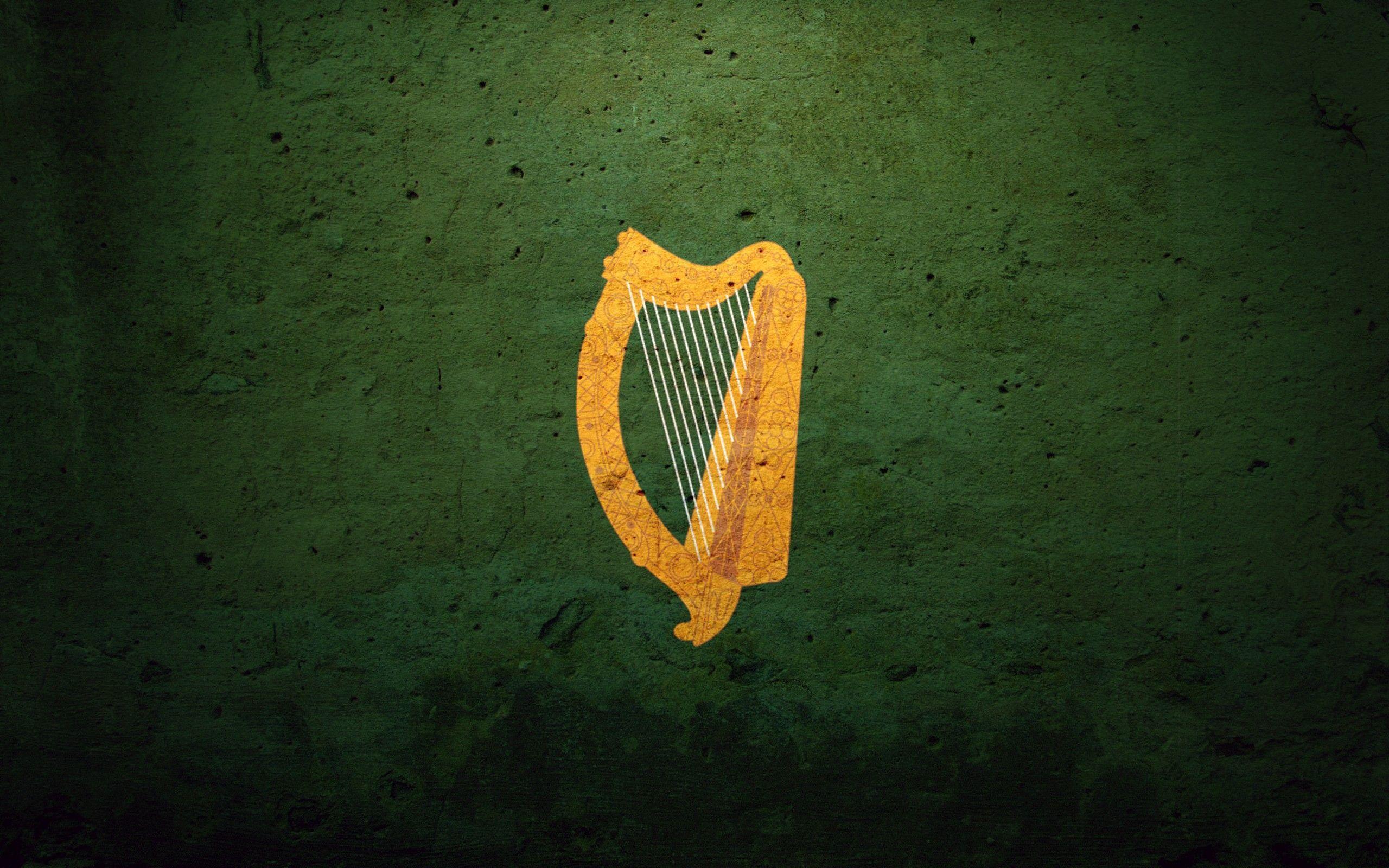 Ireland flags Coat of arms harp irish harp / Wallpapers