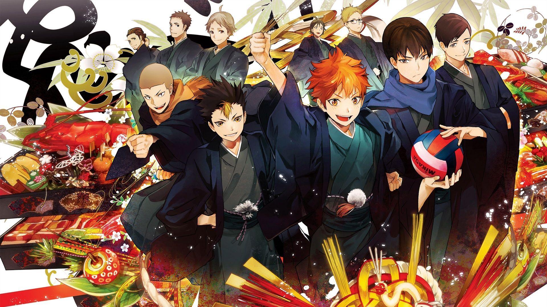 Haikyuu Anime Wallpapers Characters Karasuno Team Art