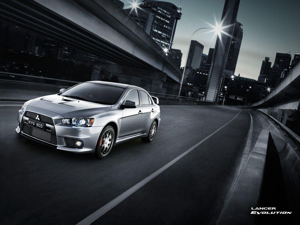 Silver Mitsubishi Lancer EVO X HD Wallpapers for Desktop