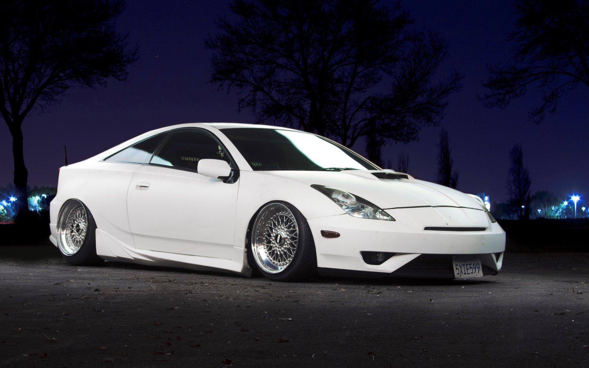 toyota celica toyota stance tuning white HD wallpapers