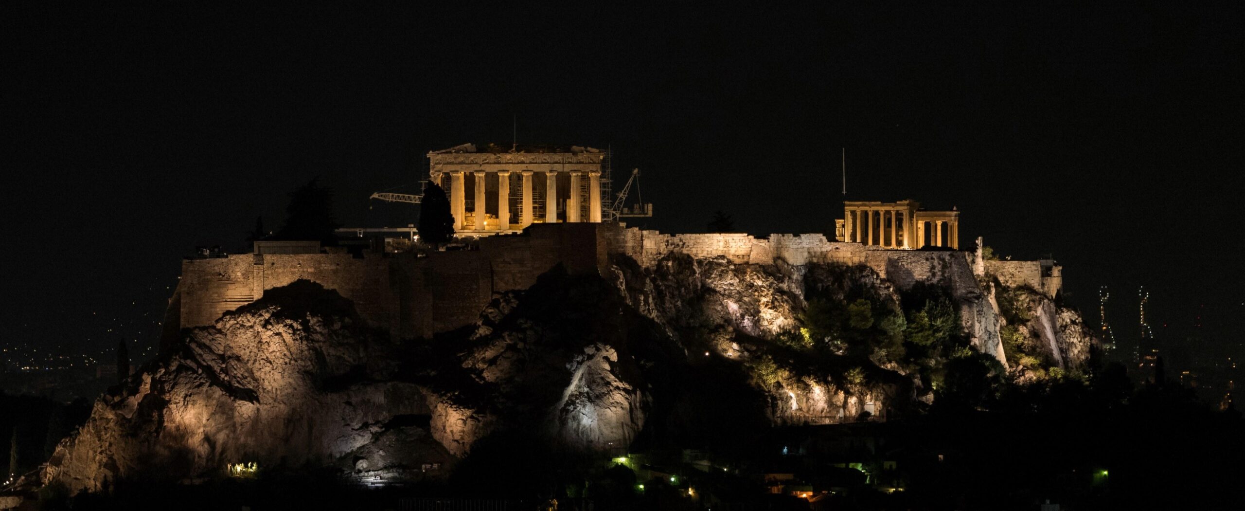 acropolis night 4k wallpapers and backgrounds