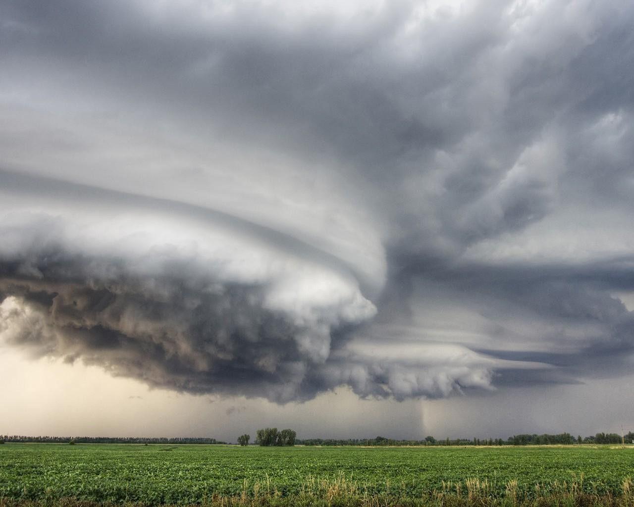 Supercell Tag wallpapers: Supercell North Dakota Grass Cloud Sky