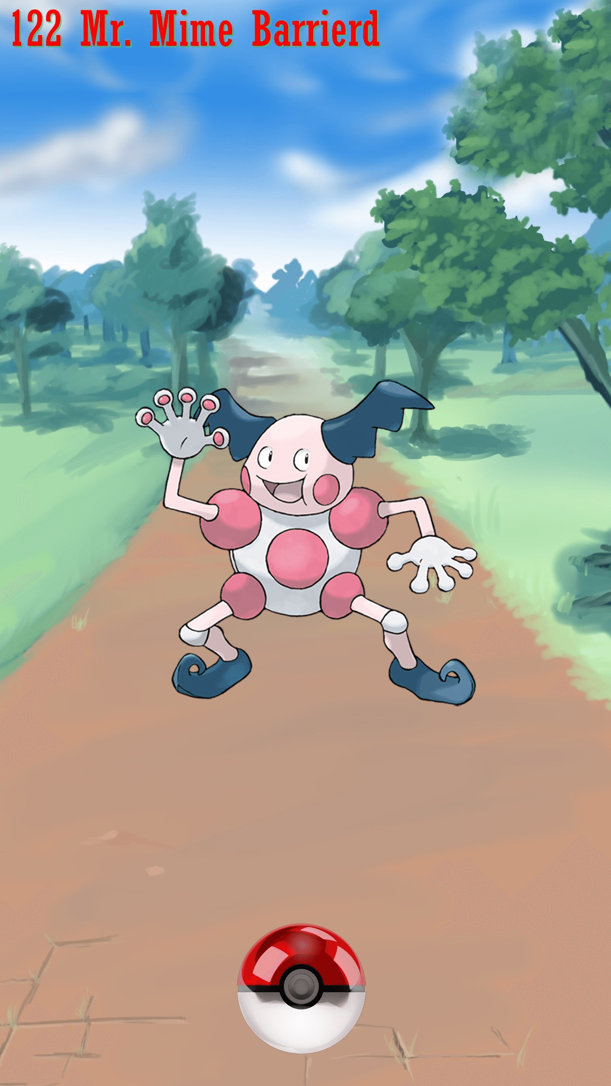 122 Street Pokeball Mr. Mime Barrierd