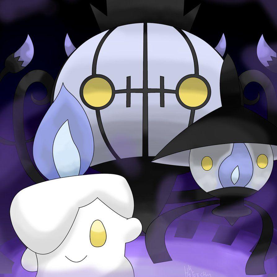 Litwick Lampent Chandelure remake by hoyeechun