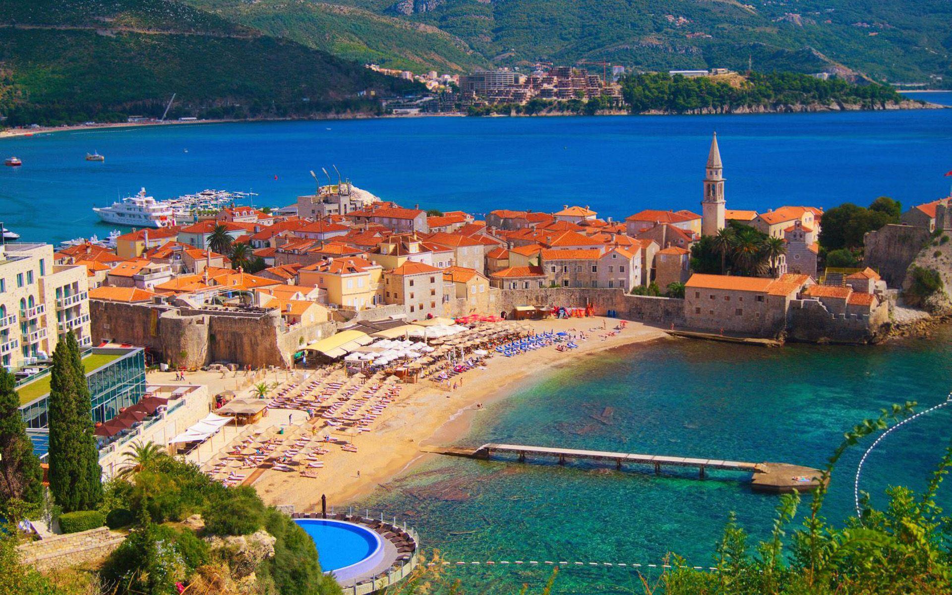 Budva Riviera Montenegro Adriatic Desktop Wallpaper Backgrounds