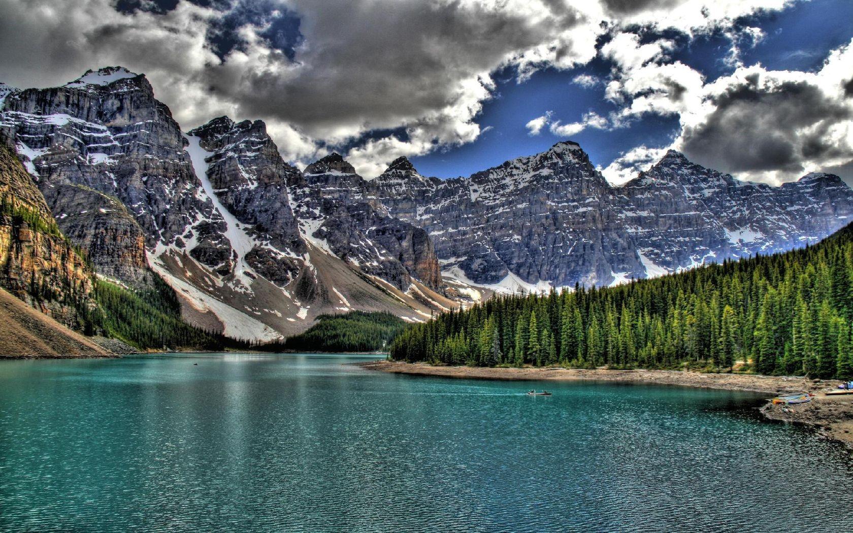 Lakes: Unbelieveably Blue Serene Moraine Lake Banff National Park HD