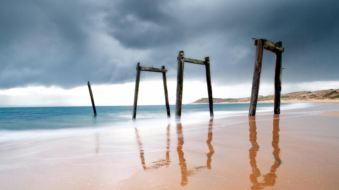 An old wooden structure located at Cat Bay, Phillip Island, Victoria