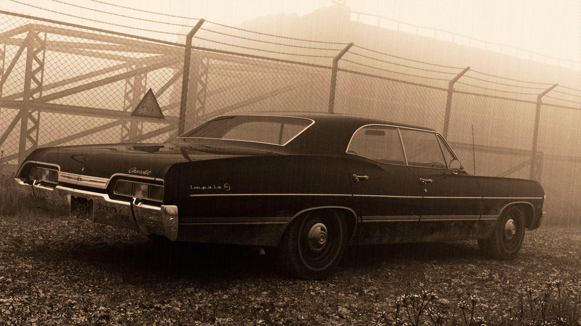 supernatural, hardtop, chevrolet impala, 1967, sedan