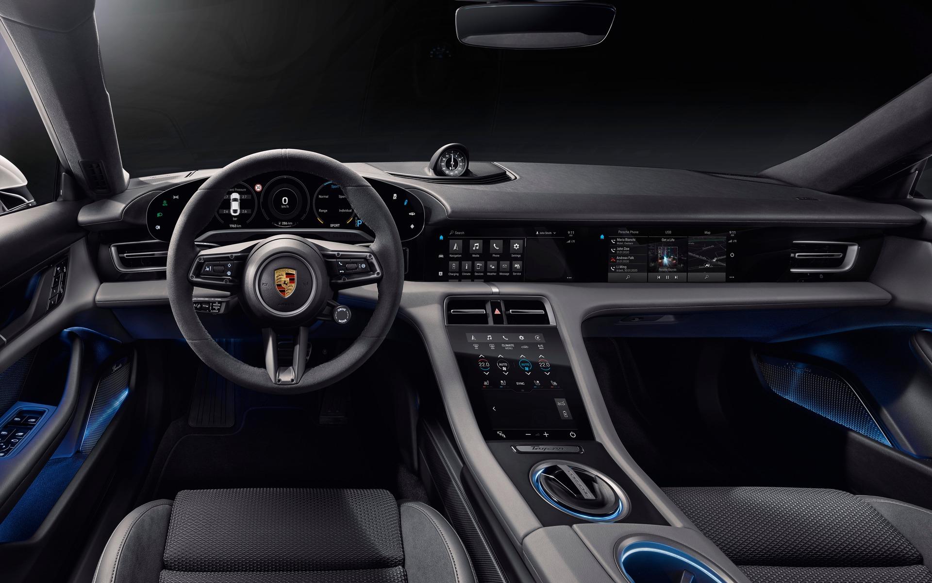 2020 Porsche Taycan Interior Revealed Ahead of its Official Debut