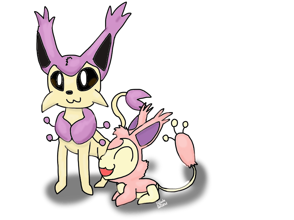 Delcatty and Skitty by Palkachu