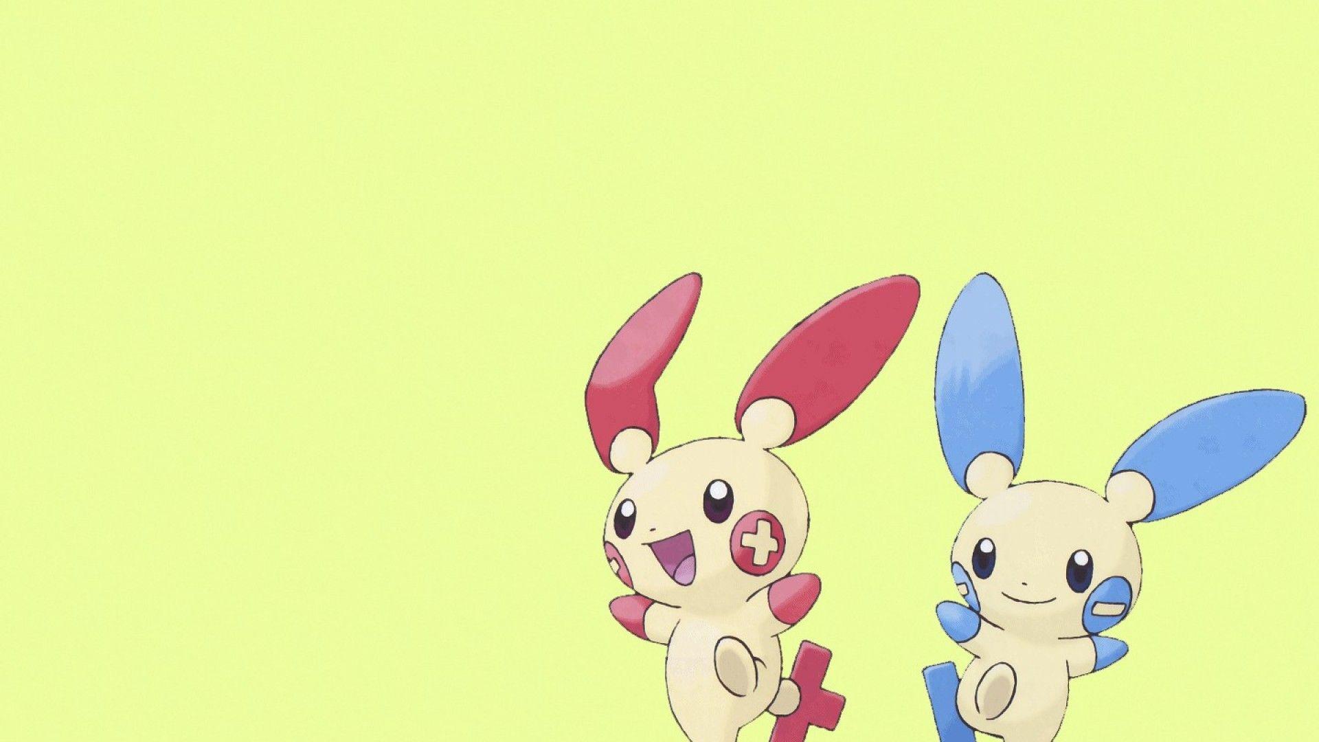 ScreenHeaven: Minum Plusle Pokemon simple backgrounds desktop and