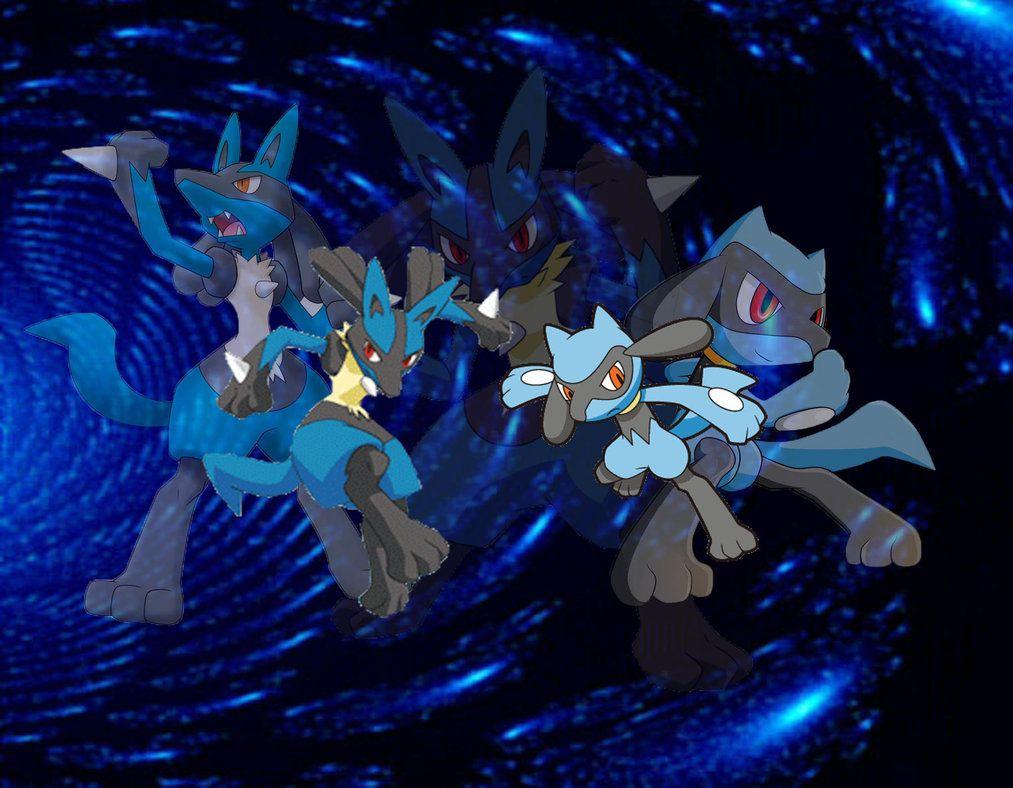 Lucario and Riolu Wallpapers by Adoramereku