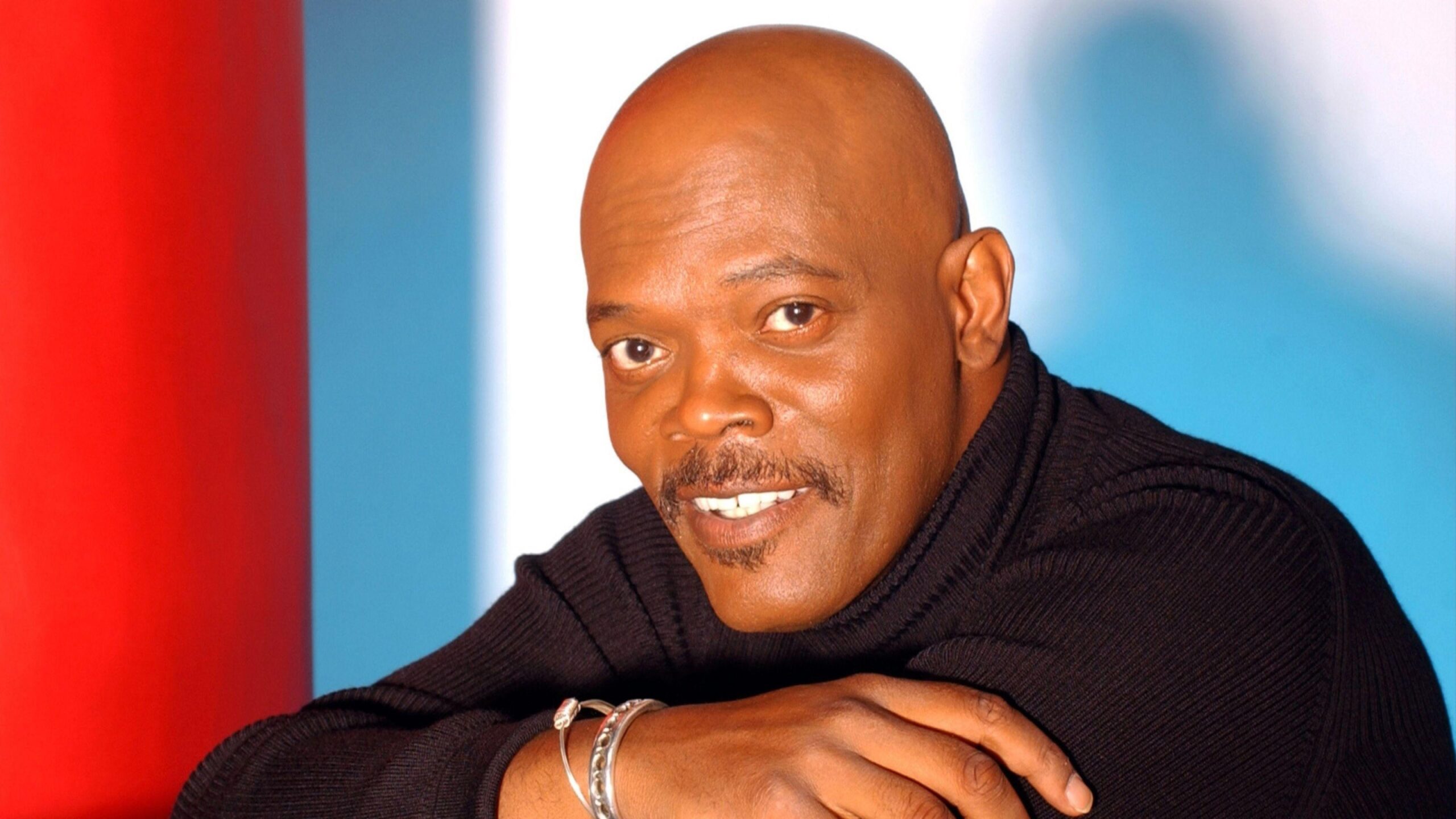 Download Wallpapers Samuel l jackson, Eyes, Mustache, Actor