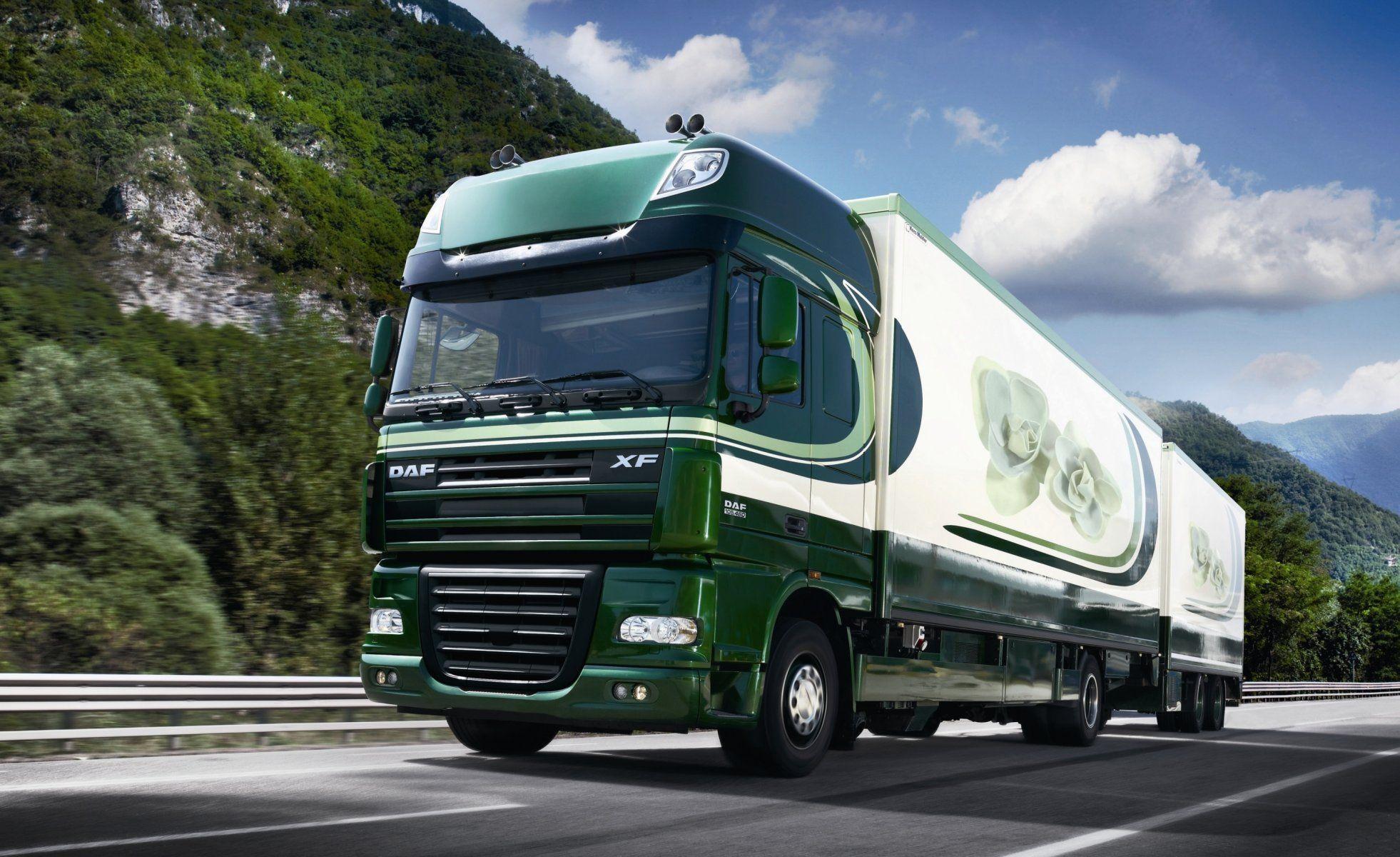 daf xf105 truck wallpapers iksef trailer road train wallpapers HD