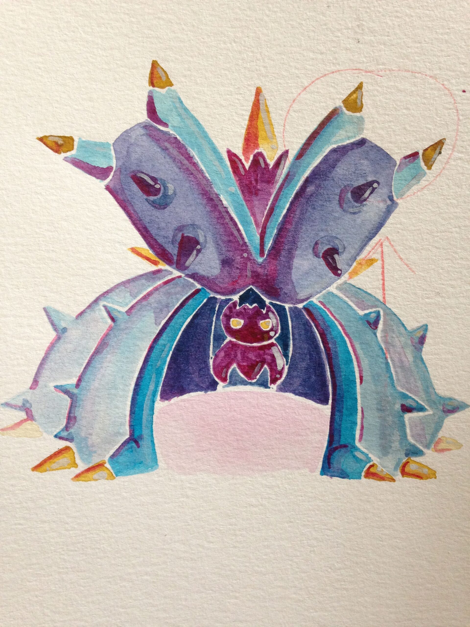 Toxapex from Pokémon sun moon watercolor art