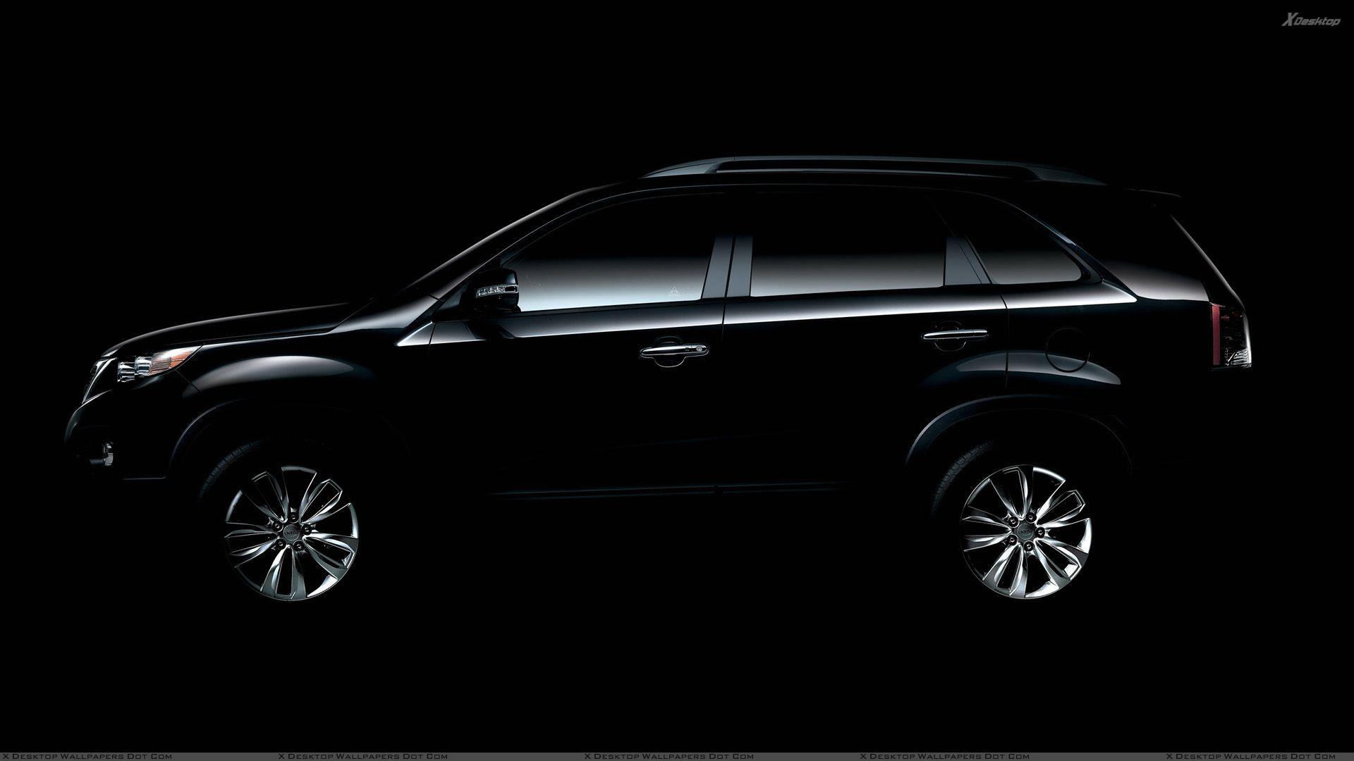 Kia Sorento 2011 Side Pose In Black Wallpapers