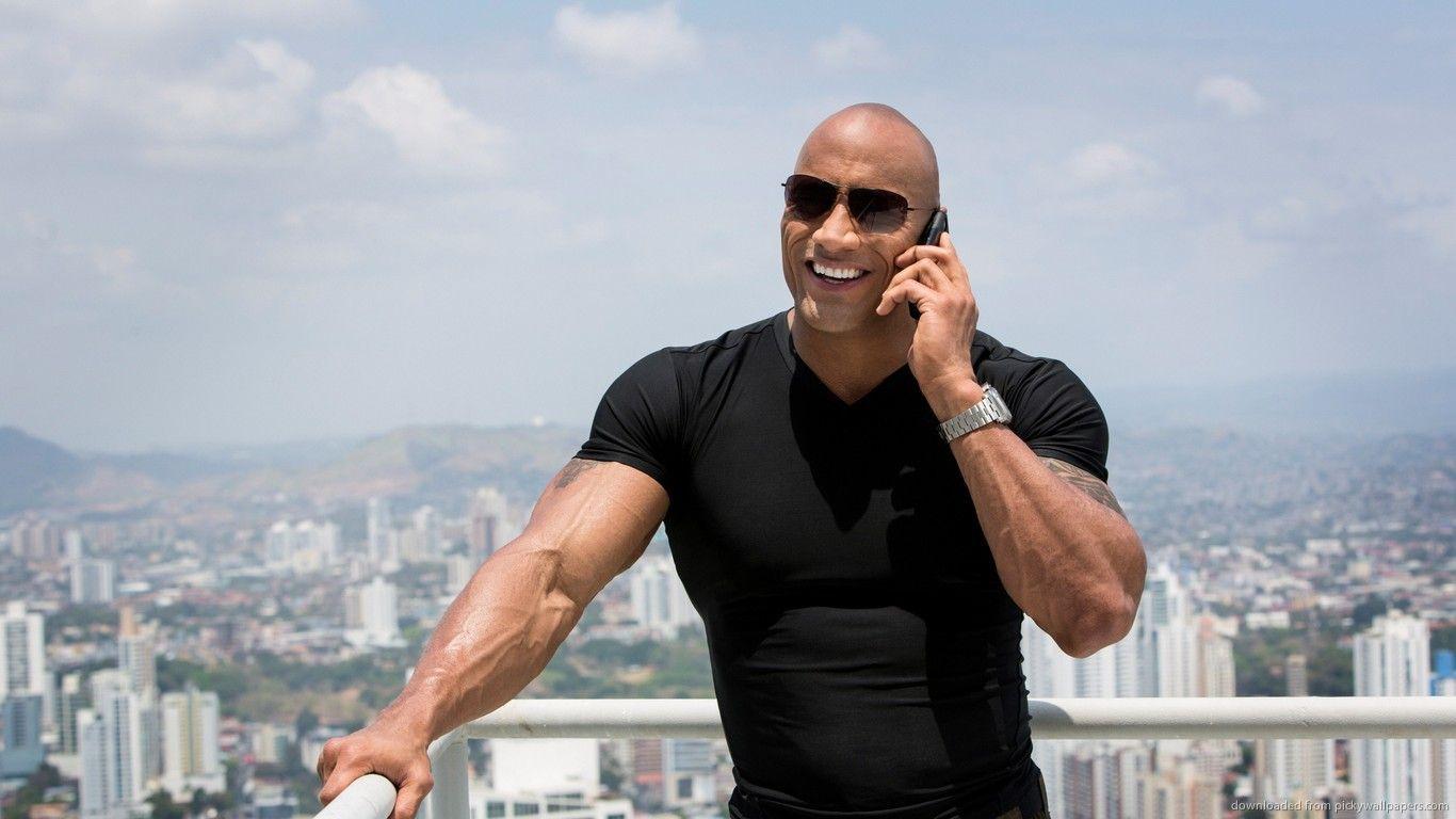 Download Dwayne Johnson Talking And Smiling Wallpapers