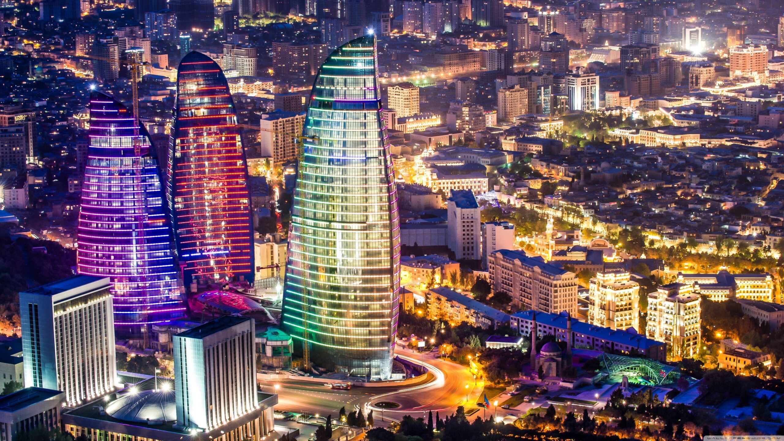 Flame Towers, Baku, Azerbaijan ❤ 4K HD Desktop Wallpapers for