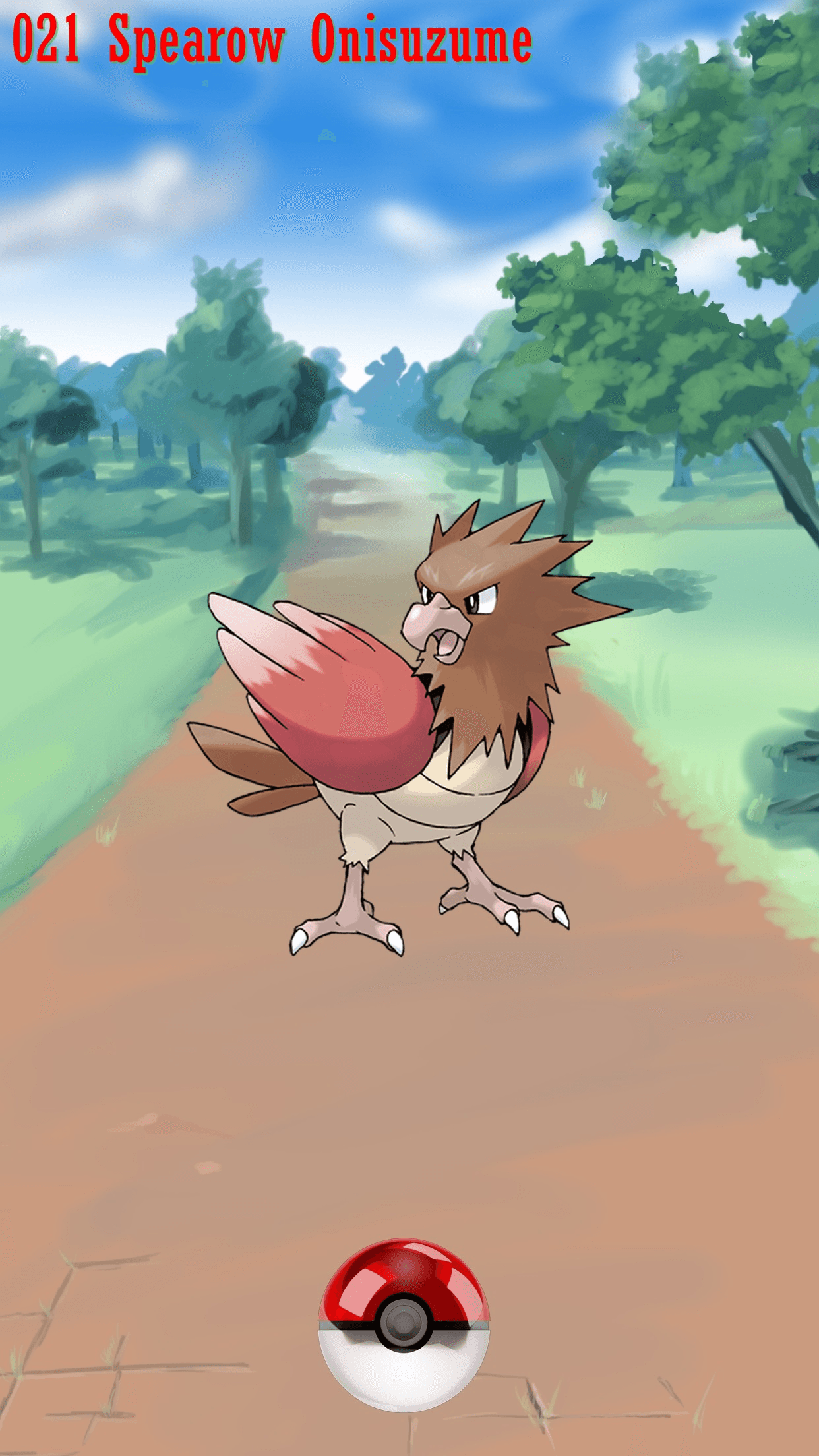 021 Street Pokeball Spearow Onisuzume