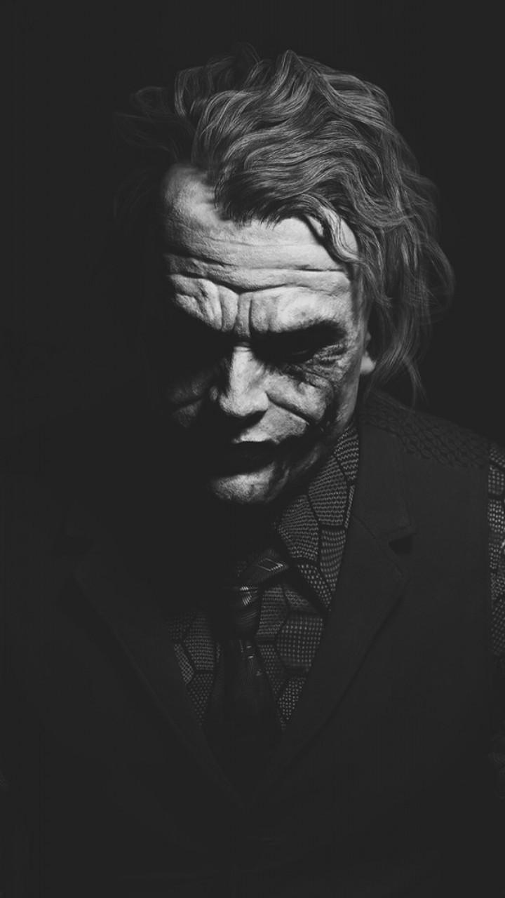 Download Heath Ledger, Joker, Monochrome, Batman Wallpapers