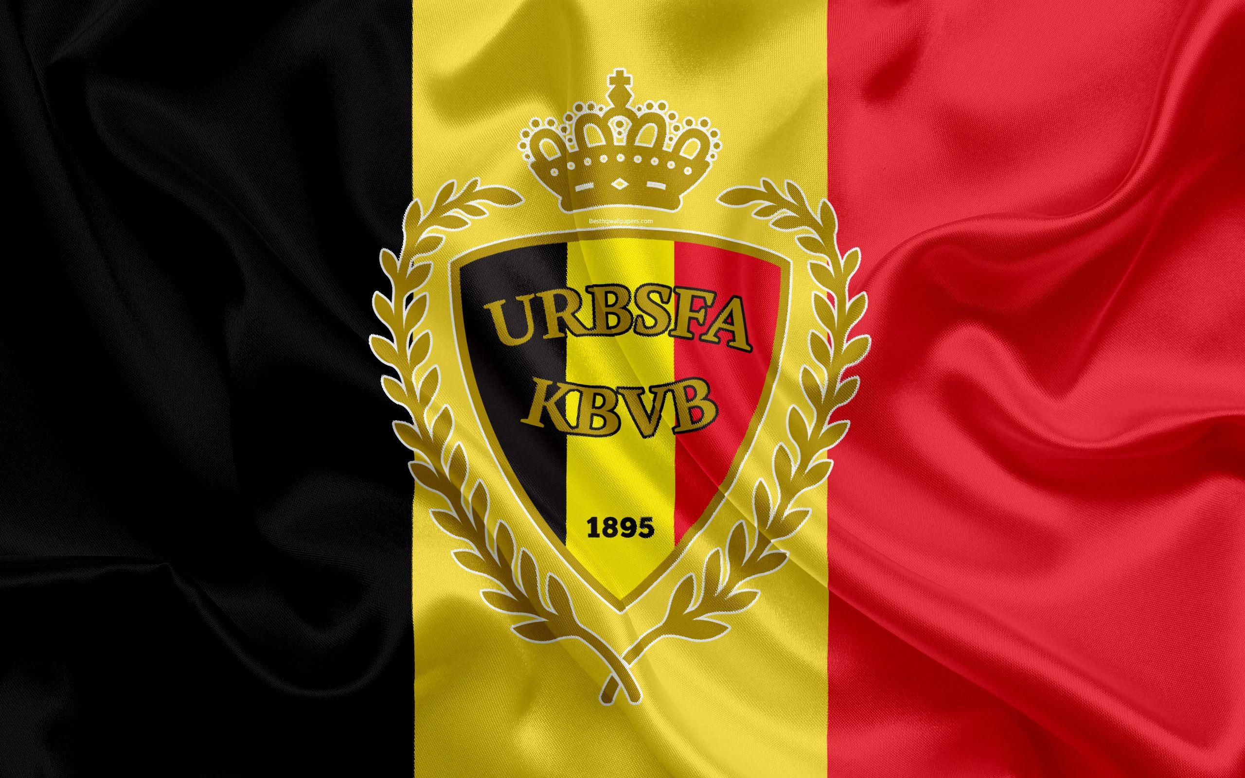 Download wallpapers Belgium national football team, logo, emblem