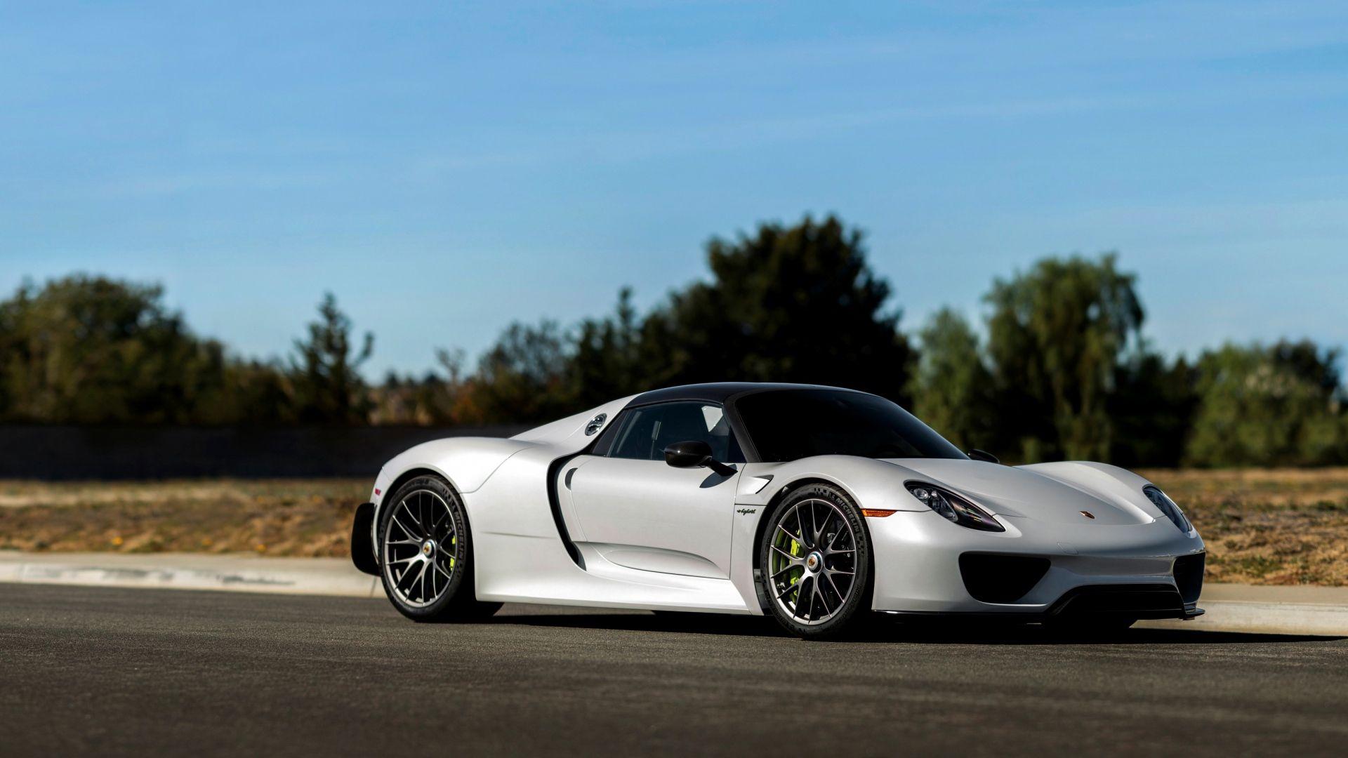 Download Wallpapers Porsche, 918, Spyder, Side view Full