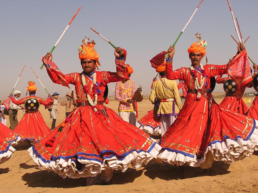 Dancing, Desert Festival Jaisalmer, Rajasthan, India.