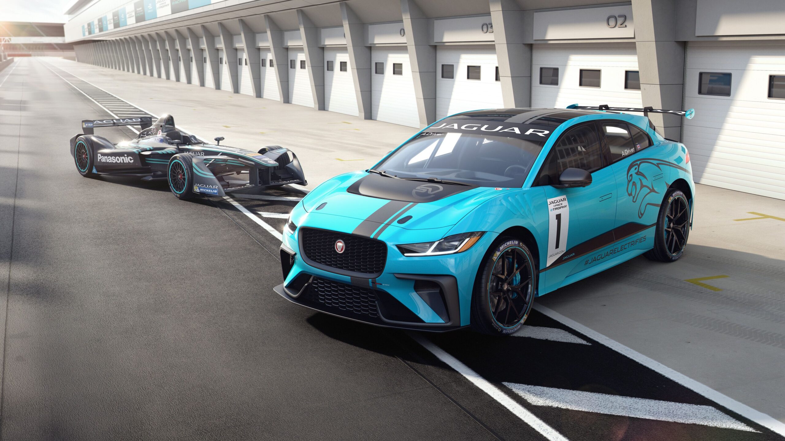 Jaguar I PACE eTROPHY Electric Race Car 4K 5 Wallpapers