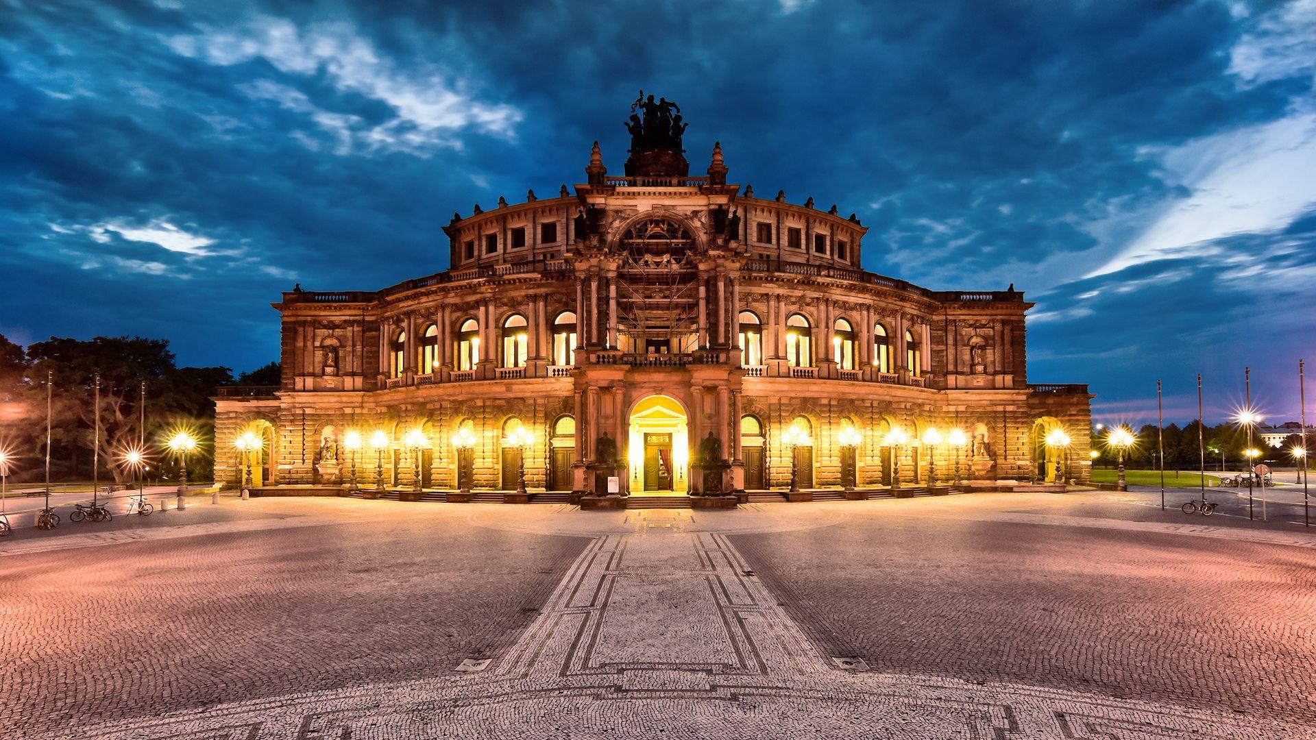 Dresden Opera Hous HD Wallpaper, Backgrounds Image