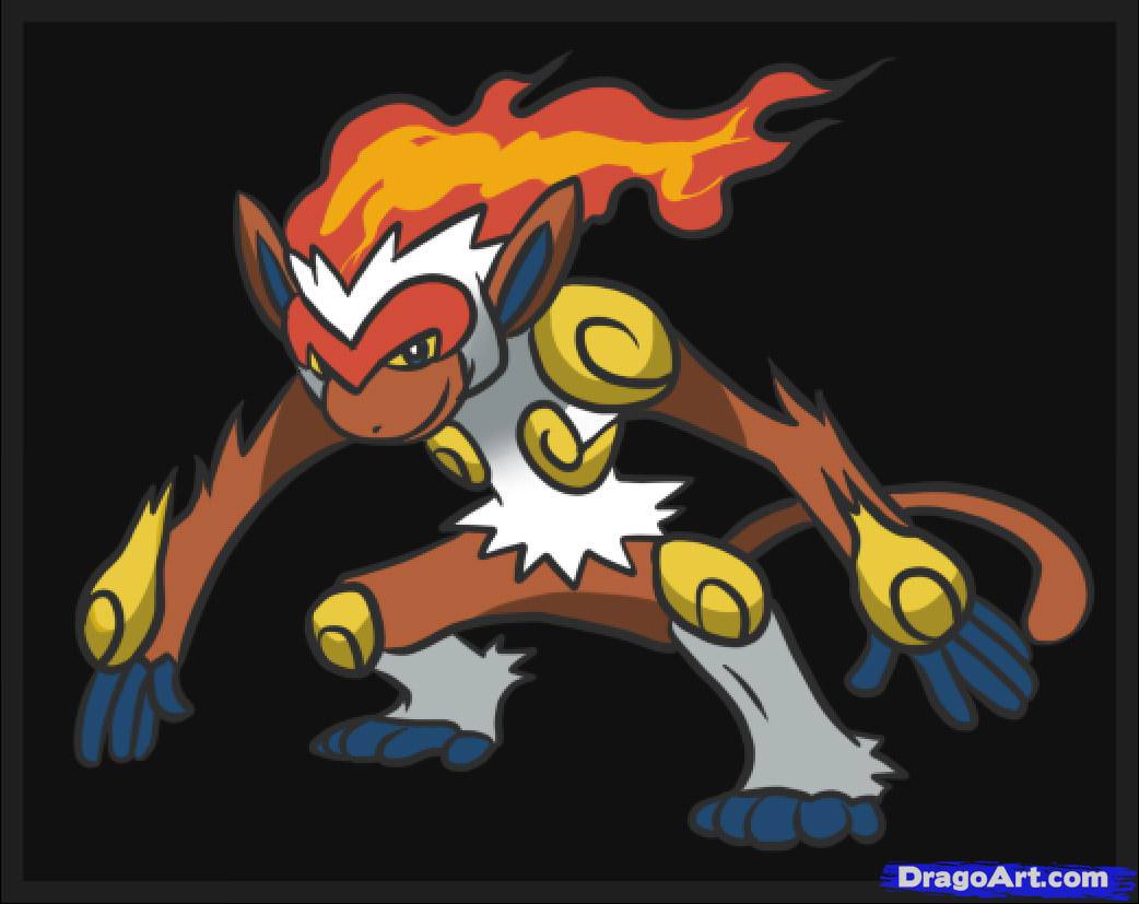 How to Draw Infernape, Step by Step, Pokemon Characters, Anime, Draw