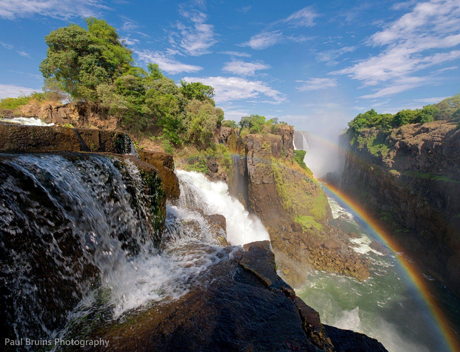 nature rainbow waterfall victoria south africa zambia and zimbabwe