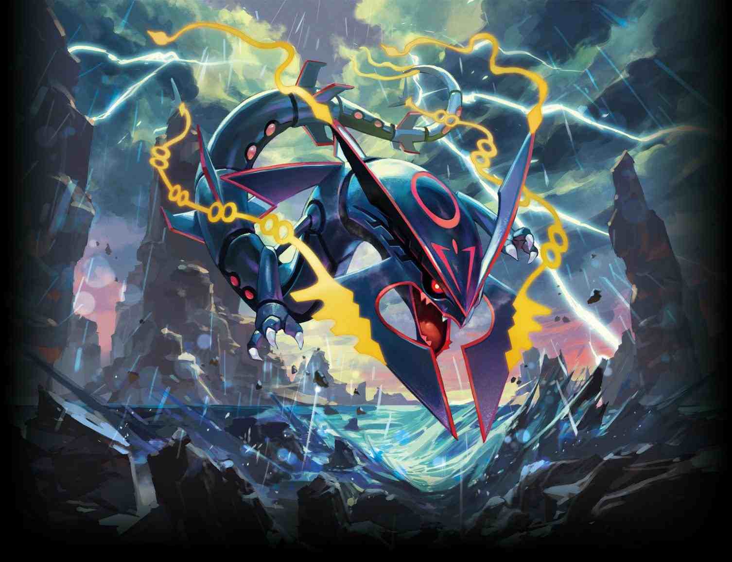 pokemon shiny mega rayquaza wallpapers