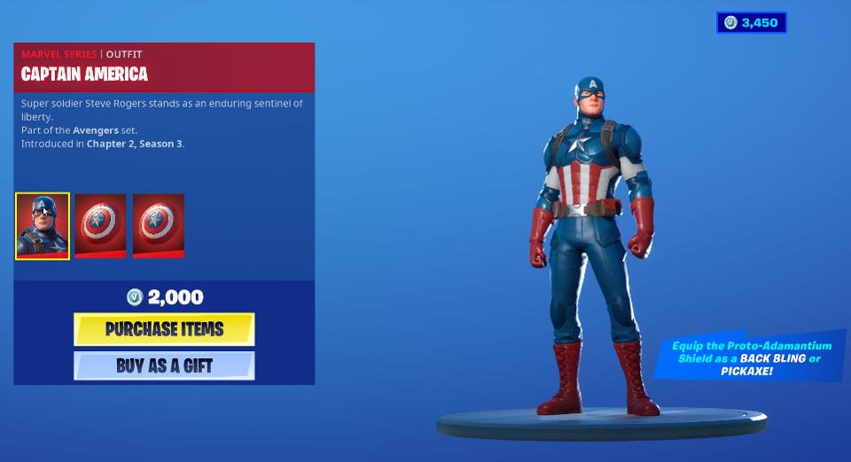 Captain America Fortnite wallpapers