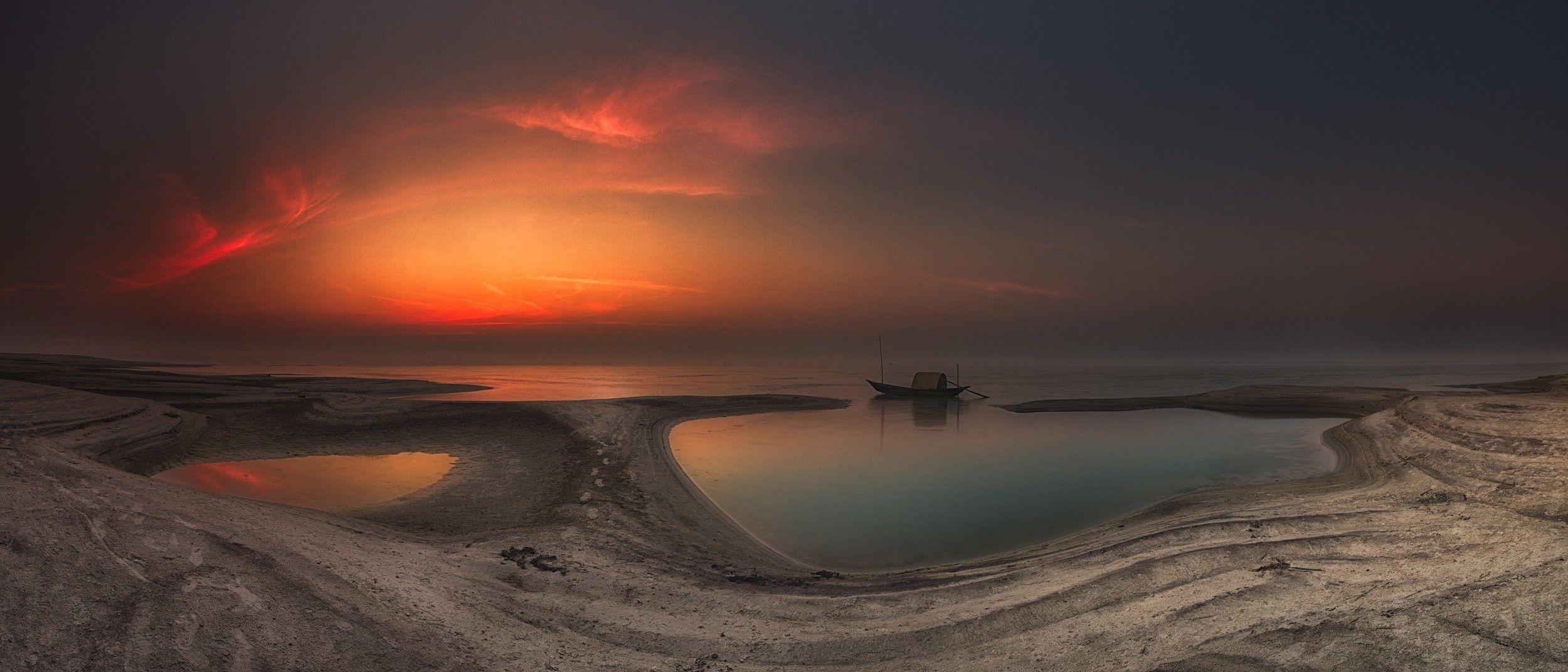 photography, Nature, River, Island, Boat, Morning, Sunlight, Sky