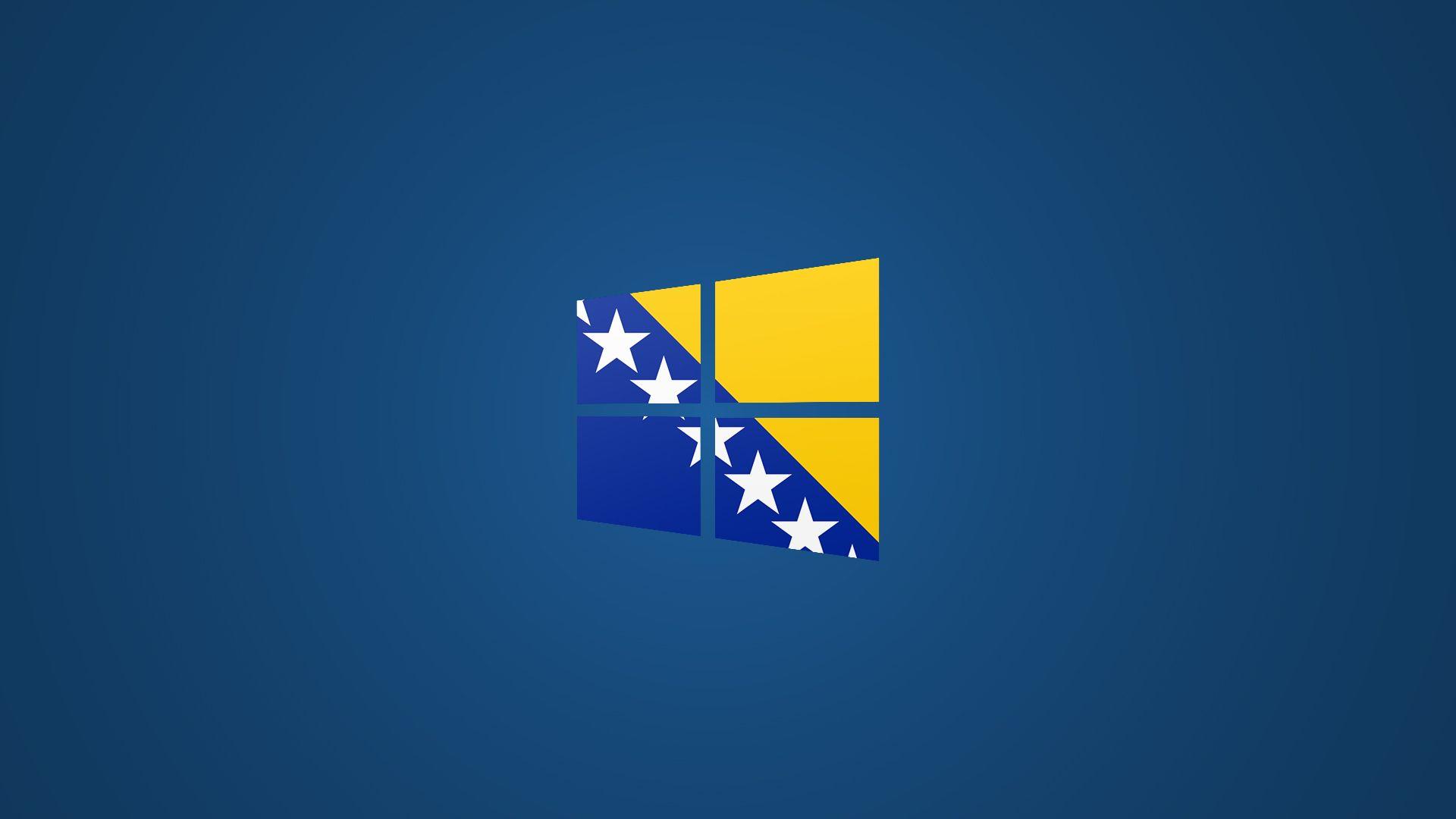 Windows 8 Bosnian Flag Logo Wallpapers