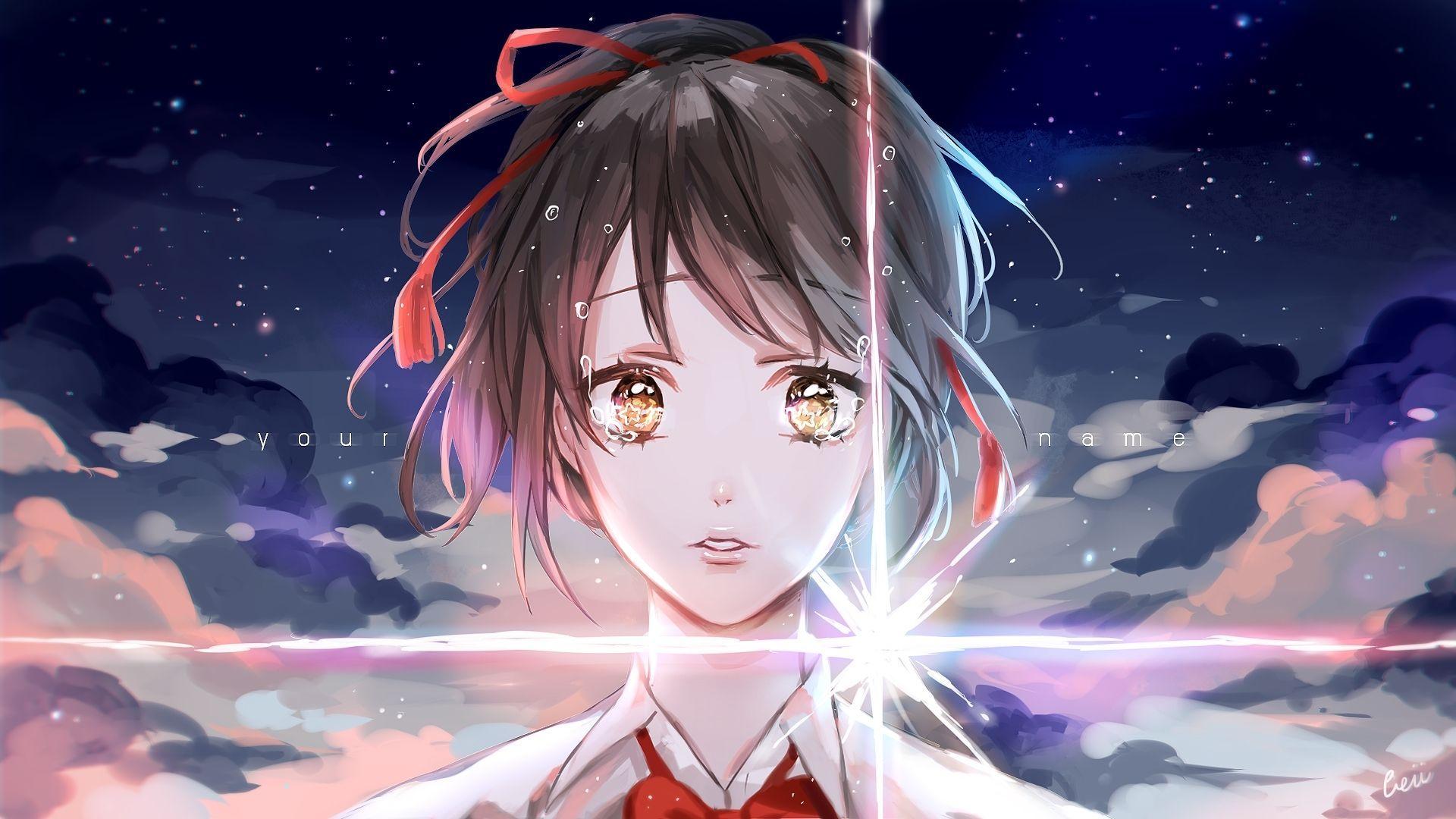 Wallpapers Kimi No Na Wa, Mitsuha Miyamizu, Crying, Tears, Your Name