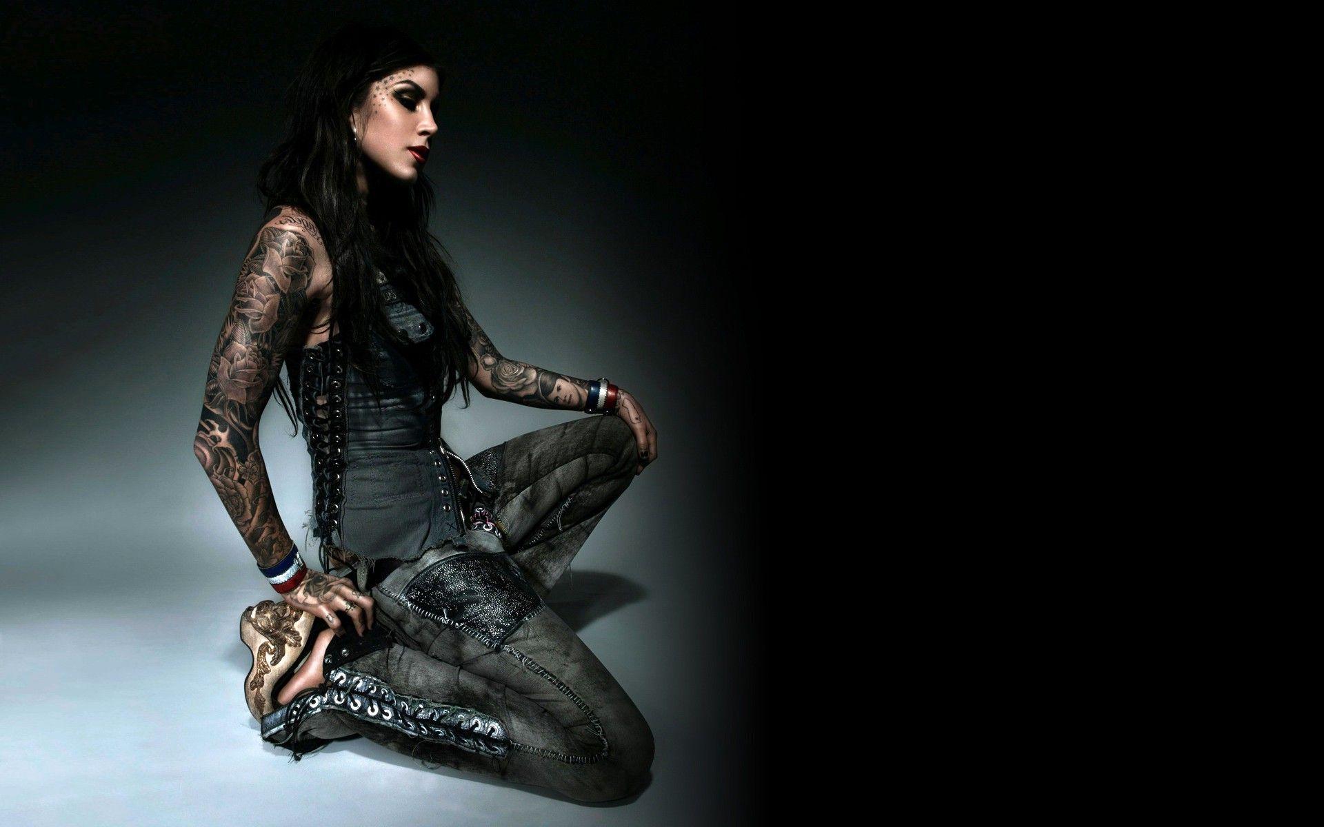 Wallpapers : model, tattoo, fashion, Kat Von D, , human