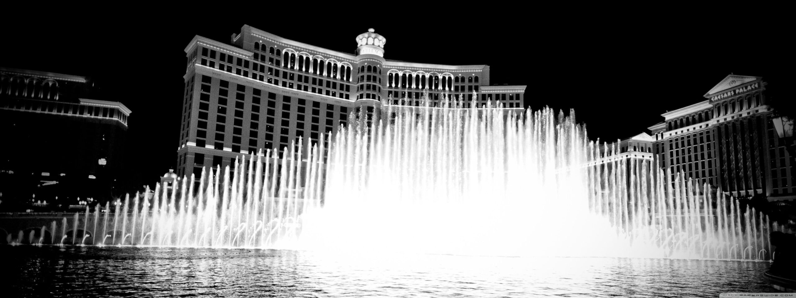 Vegas Bellagio Watershow HD desktop wallpapers : Mobile : Dual Monitor