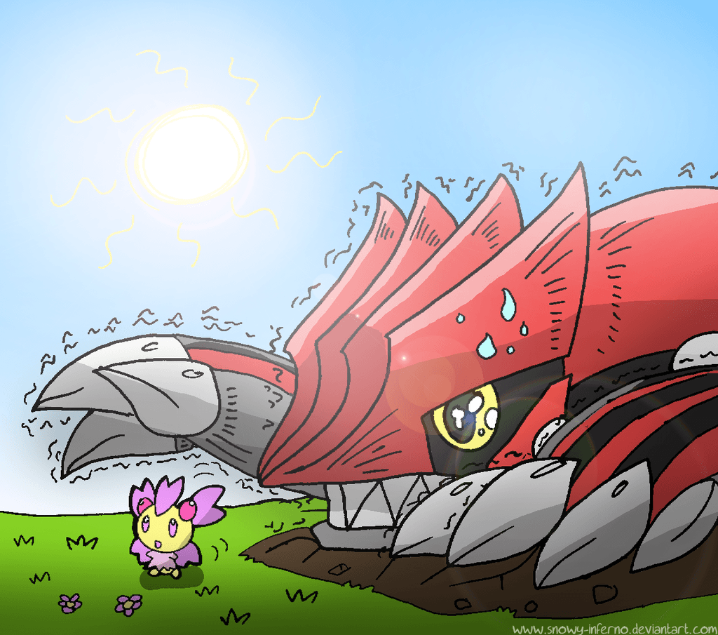 Groudon and Cherrim by snowy