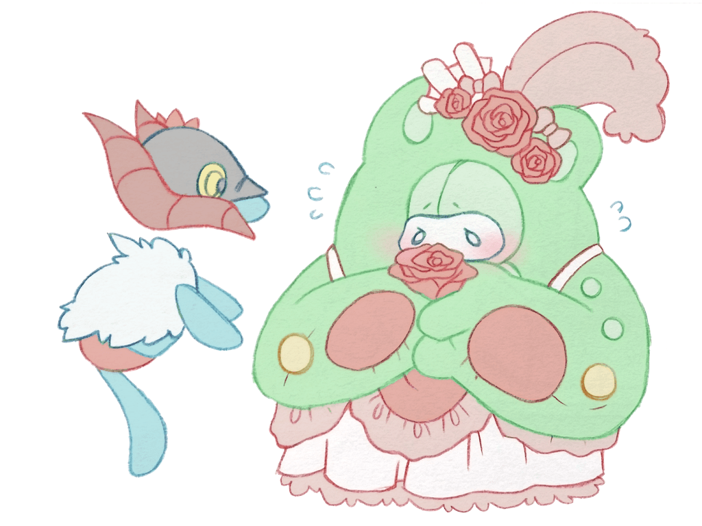 It seems like Reuniclus wants to give a flower to…