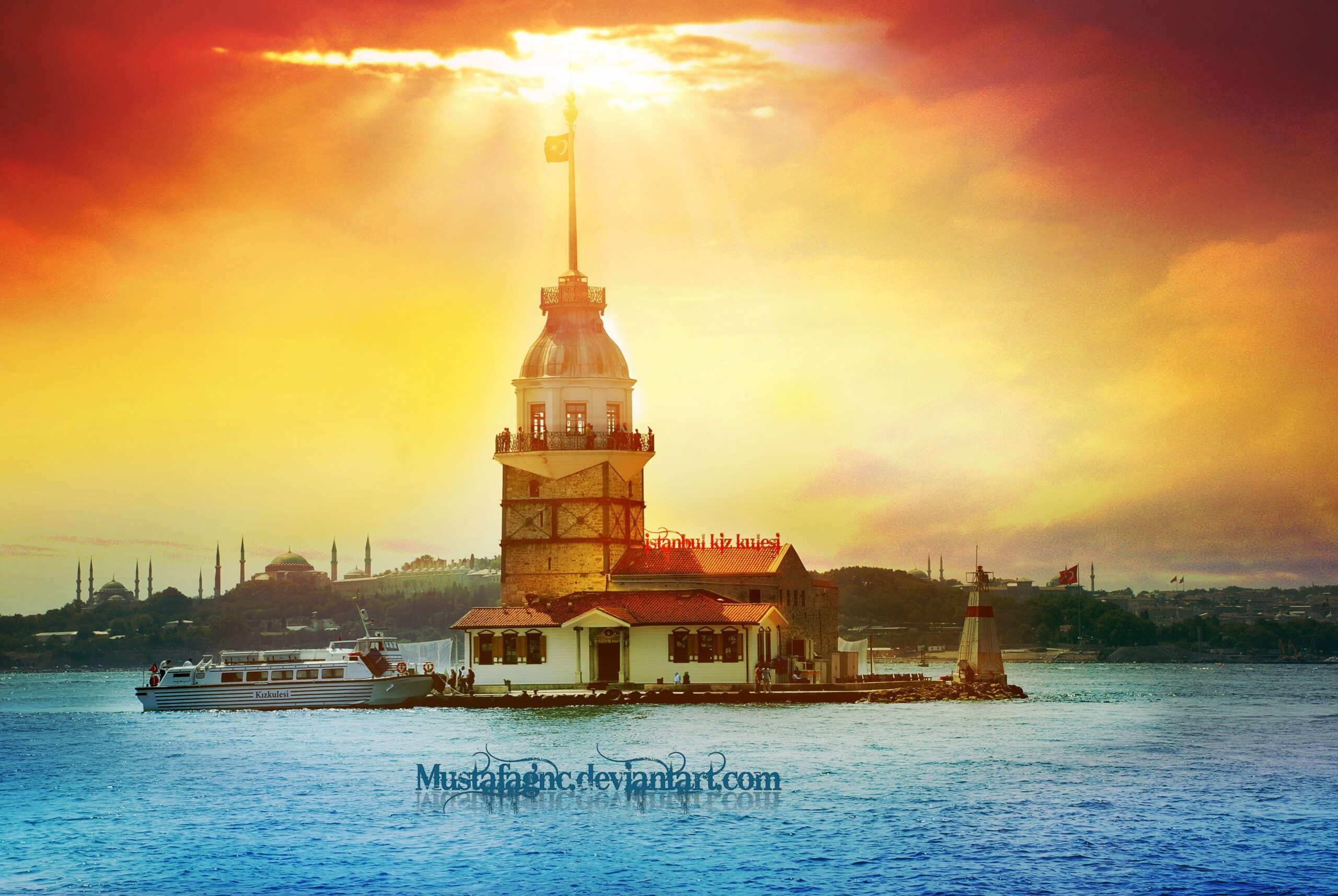 Lighthouse in the Bay of Istanbul wallpapers and image