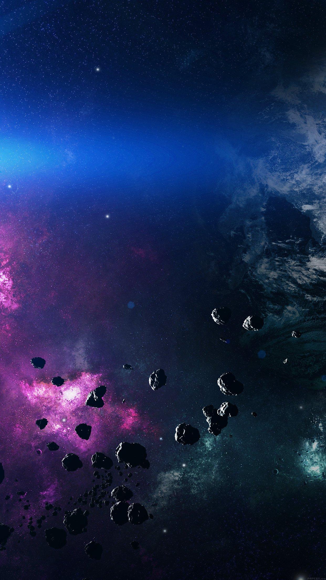 Space Asteroids Belt Purple iPhone 6 Plus HD Wallpapers HD