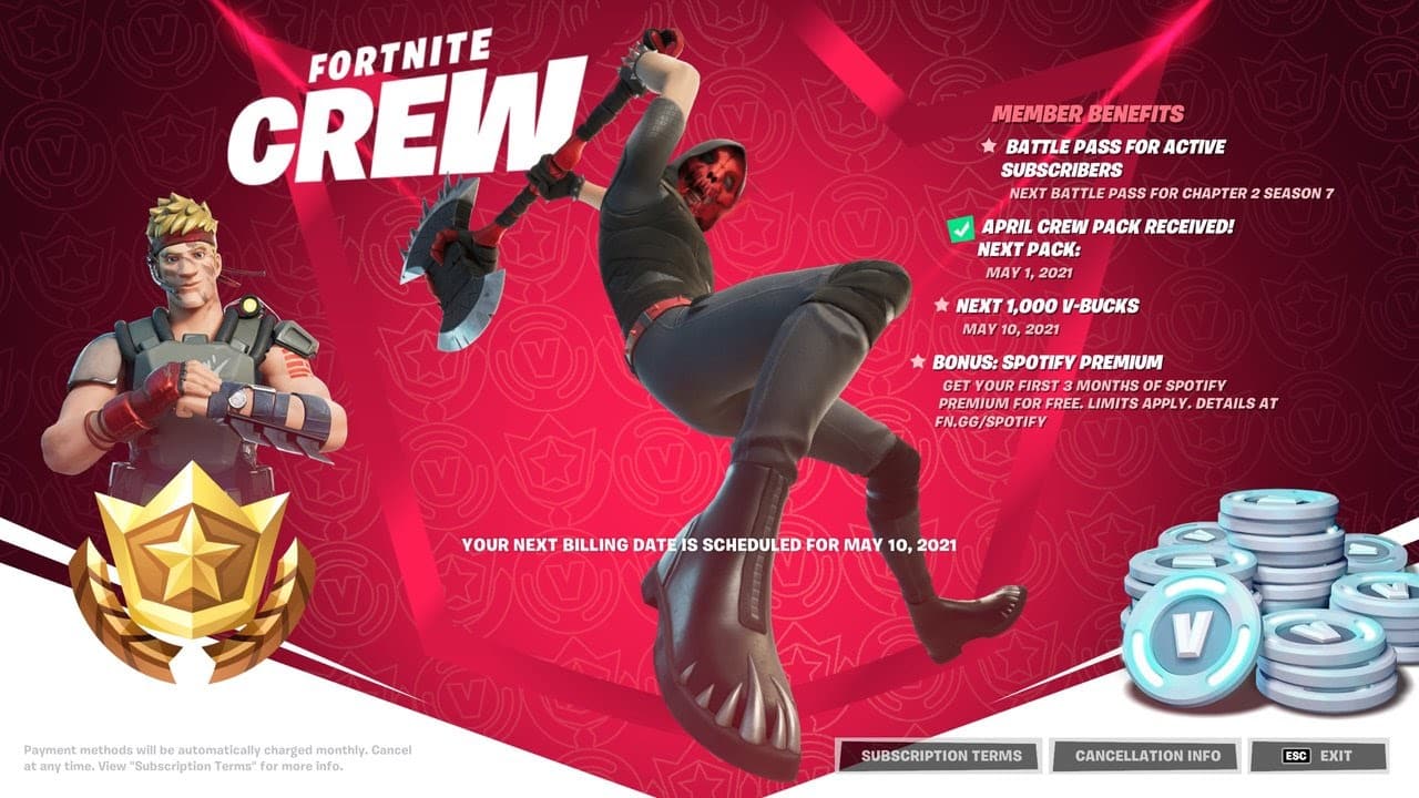 Fortnite Crew: Deimos Exclusive May Skin Confirmed, Subscribers To Receive Weekly Bonuses