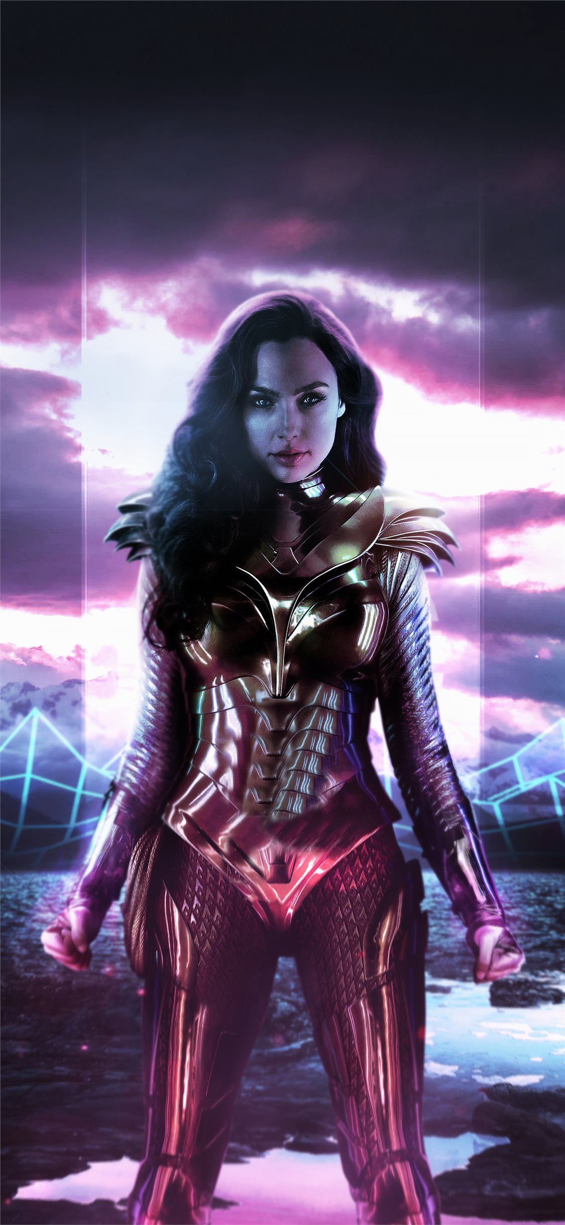 Free download wonder woman 1984 movie 4k neon iPhone X Wallpapers Download [] for your Desktop, Mobile & Tablet