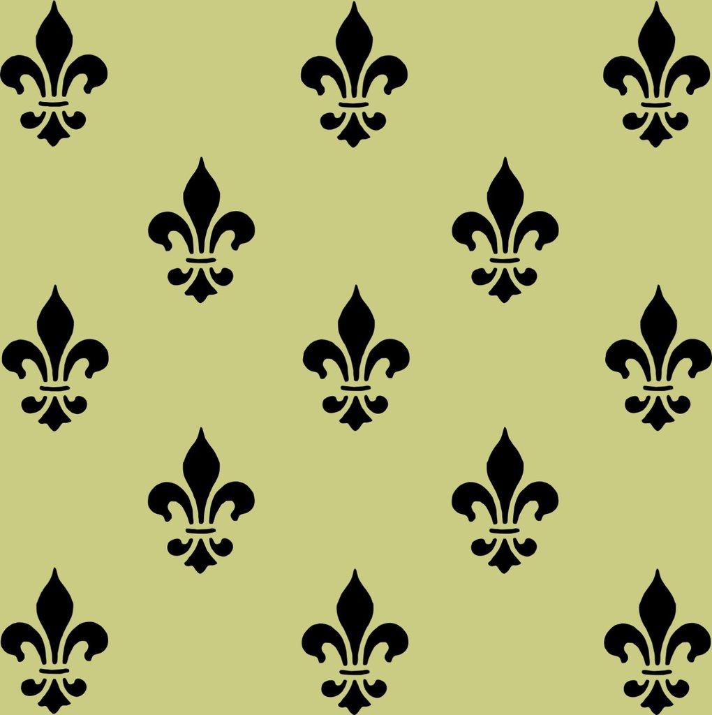 Fleur de lis Wallpapers Stencil – Artistic Stencil Designs