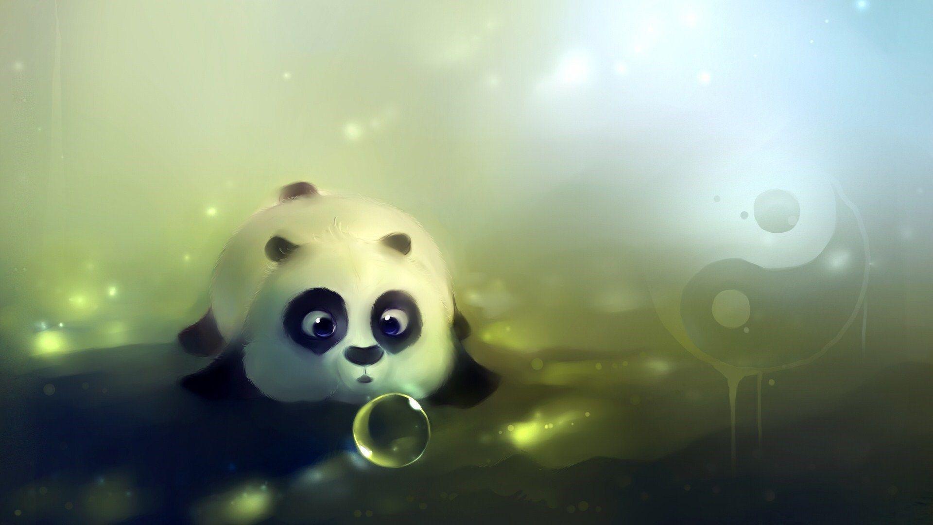 Cute Panda Bear Artwork HD Wallpapers